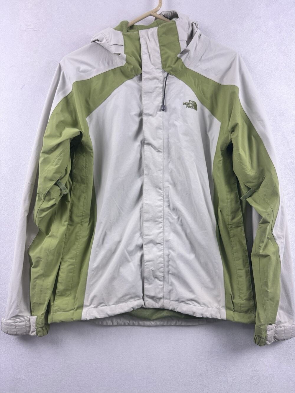 The North Face HyVent Y2K Women’s M Colorblock Jacket Off White Olive